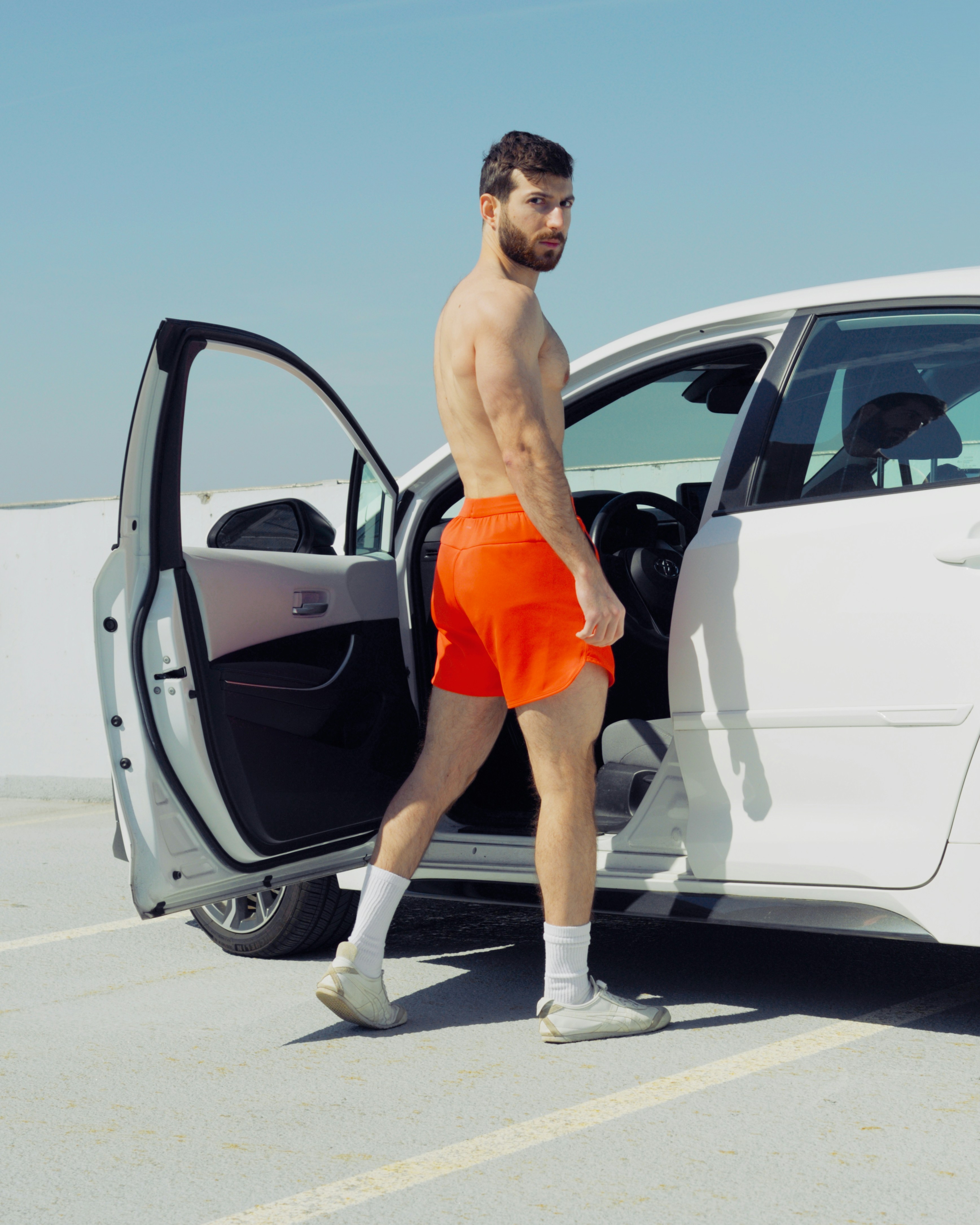 Orange Workout Shorts